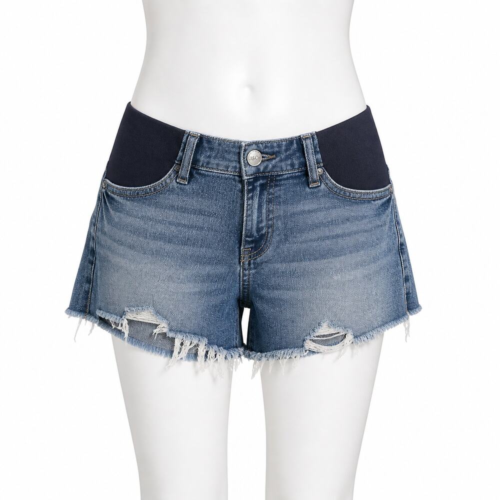 Joe's Jeans Maternity "Ozzie" Shorts - Distressed Denim - Size 23